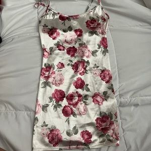 floral silk dress